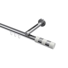 Innenlauf-Vorhangstange Chrom, Aluminium / Metall 20 mm Ø Siteno Mavell Innenlauf-Vorhangstange Chrom, Aluminium / Metall 20 mm Ø Siteno Mavell