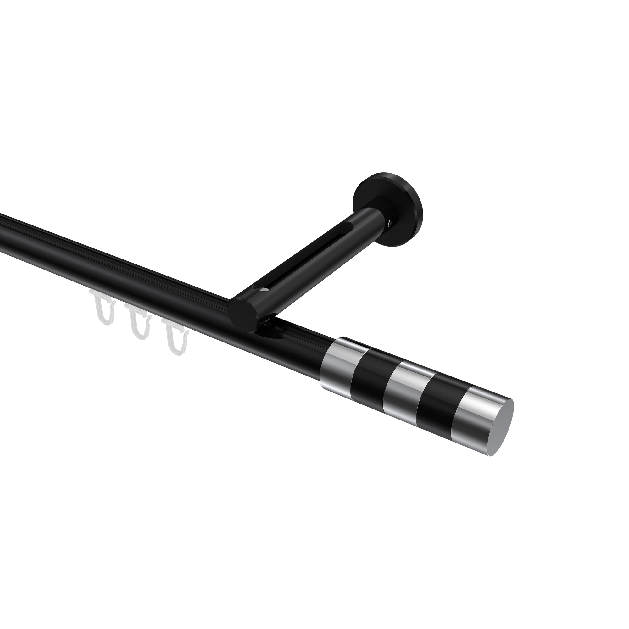 Innenlaufstange Schwarz, Aluminium / Metall 20 mm Ø Siteno Mavell Innenlaufstange Schwarz, Aluminium / Metall 20 mm Ø Siteno Mavell