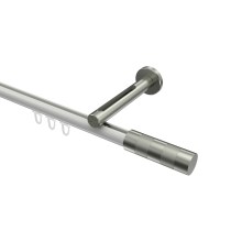 Innenlauf-Vorhangstange Weiß / Edelstahl-Optik, Aluminium / Metall 20 mm Ø Siteno Mavell Innenlauf-Vorhangstange Weiß / Edelstahl-Optik, Aluminium / Metall 20 mm Ø Siteno Mavell