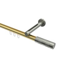 Gardinenstange mit Innenlauf Messing-Optik / Edelstahl-Optik, Aluminium / Metall 20 mm Ø Siteno Mavell Gardinenstange mit Innenlauf Messing-Optik / Edelstahl-Optik, Aluminium / Metall 20 mm Ø Siteno Mavell