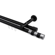 Innenlaufstange Schwarz, Aluminium / Metall 20 mm Ø Siteno Mavell, zweiläufig Innenlaufstange Schwarz, Aluminium / Metall 20 mm Ø Siteno Mavell, zweiläufig