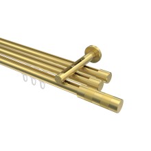 Innenlaufstange Messing-Optik, Aluminium / Metall 20 mm Ø Siteno Mavell, 3-läufig Innenlaufstange Messing-Optik, Aluminium / Metall 20 mm Ø Siteno Mavell, 3-läufig