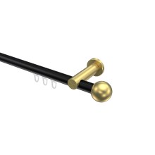 Innenlaufstange Schwarz / Messing-Optik, Aluminium / Metall 20 mm Ø Platon Luino Innenlaufstange Schwarz / Messing-Optik, Aluminium / Metall 20 mm Ø Platon Luino