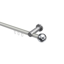 Innenlauf-Gardinenstange Weiß / Chrom, Aluminium / Metall 20 mm Ø Platon Luino Innenlauf-Gardinenstange Weiß / Chrom, Aluminium / Metall 20 mm Ø Platon Luino