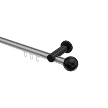 Innenlaufstangen Silbergrau / Schwarz, Aluminium / Metall 20 mm Ø Platon Luino Innenlaufstangen Silbergrau / Schwarz, Aluminium / Metall 20 mm Ø Platon Luino