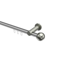 Innenlauf-Vorhangstange Silbergrau / Edelstahl-Optik, Aluminium / Metall 20 mm Ø Platon Luino Innenlauf-Vorhangstange Silbergrau / Edelstahl-Optik, Aluminium / Metall 20 mm Ø Platon Luino