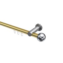 Innenlaufstange Messing-Optik / Chrom, Aluminium / Metall 20 mm Ø Platon Luino Innenlaufstange Messing-Optik / Chrom, Aluminium / Metall 20 mm Ø Platon Luino