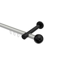 Innenlauf-Vorhangstange Weiß / Schwarz, Aluminium / Metall 20 mm Ø Prestige Luino Innenlauf-Vorhangstange Weiß / Schwarz, Aluminium / Metall 20 mm Ø Prestige Luino