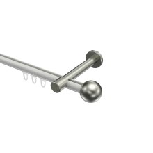 Innenlaufstange Weiß / Edelstahl-Optik, Aluminium / Metall 20 mm Ø Prestige Luino Innenlaufstange Weiß / Edelstahl-Optik, Aluminium / Metall 20 mm Ø Prestige Luino