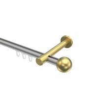 Innenlaufstange Silbergrau / Messing-Optik, Aluminium / Metall 20 mm Ø Prestige Luino Innenlaufstange Silbergrau / Messing-Optik, Aluminium / Metall 20 mm Ø Prestige Luino