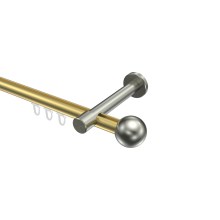 Innenlauf-Gardinenstangen Messing-Optik / Edelstahl-Optik 20 mm Ø Prestige Luino Innenlauf-Gardinenstangen Messing-Optik / Edelstahl-Optik 20 mm Ø Prestige Luino