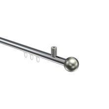 Gardinenstange mit Innenlauf (Deckenanbringung) Chrom / Edelstahl-Optik, Aluminium / Metall 20 mm Ø Sonius Luino Gardinenstange mit Innenlauf (Deckenanbringung) Chrom / Edelstahl-Optik, Aluminium / Metall 20 mm Ø Sonius Luino