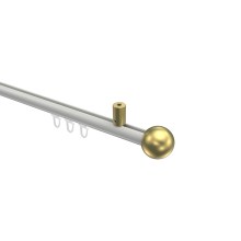 Innenlaufstange (Deckenanbringung) Weiß / Messing-Optik, Aluminium / Metall 20 mm Ø Sonius Luino Innenlaufstange (Deckenanbringung) Weiß / Messing-Optik, Aluminium / Metall 20 mm Ø Sonius Luino