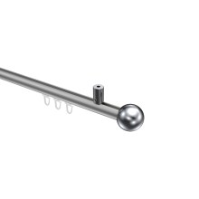 Innenlauf-Vorhangstange (Deckenmontage) Silbergrau / Chrom, Aluminium / Metall 20 mm Ø Sonius Luino Innenlauf-Vorhangstange (Deckenmontage) Silbergrau / Chrom, Aluminium / Metall 20 mm Ø Sonius Luino