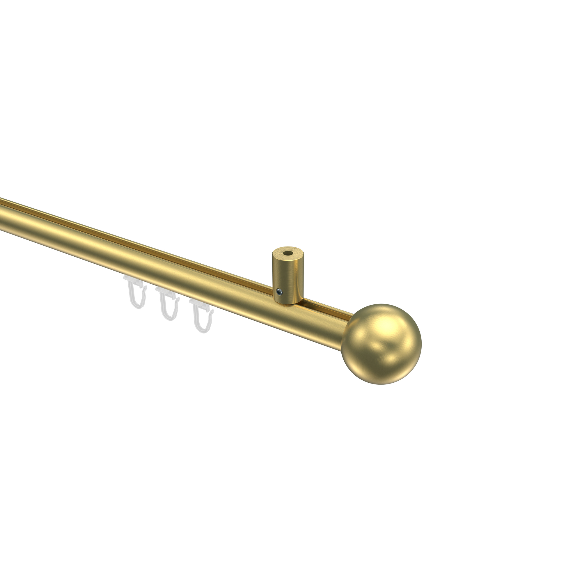 Innenlauf-Vorhangstange (Deckenbefestigung) Messing-Optik, Aluminium / Metall 20 mm Ø Sonius Luino Innenlauf-Vorhangstange (Deckenbefestigung) Messing-Optik, Aluminium / Metall 20 mm Ø Sonius Luino