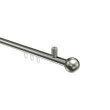 Innenlauf-Vorhangstange (Deckenanbringung) Edelstahl-Optik, Aluminium / Metall 20 mm Ø Sonius Luino Innenlauf-Vorhangstange (Deckenanbringung) Edelstahl-Optik, Aluminium / Metall 20 mm Ø Sonius Luino