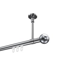 Innenlauf-Gardinenstange (Deckenmontage) Chrom, Aluminium / Metall 20 mm Ø Sonette Luino Innenlauf-Gardinenstange (Deckenmontage) Chrom, Aluminium / Metall 20 mm Ø Sonette Luino