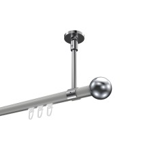 Innenlaufstange (Deckenanbringung) Weiß / Chrom, Aluminium / Metall 20 mm Ø Sonette Luino Innenlaufstange (Deckenanbringung) Weiß / Chrom, Aluminium / Metall 20 mm Ø Sonette Luino