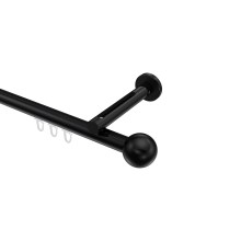 Innenlauf-Gardinenstange Schwarz, Aluminium / Metall 20 mm Ø Siteno Luino Innenlauf-Gardinenstange Schwarz, Aluminium / Metall 20 mm Ø Siteno Luino