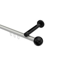 Gardinenstange mit Innenlauf Weiß / Schwarz, Aluminium / Metall 20 mm Ø Siteno Luino Gardinenstange mit Innenlauf Weiß / Schwarz, Aluminium / Metall 20 mm Ø Siteno Luino