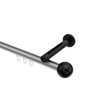 Innenlaufstange Silbergrau / Schwarz, Aluminium / Metall 20 mm Ø Siteno Luino Innenlaufstange Silbergrau / Schwarz, Aluminium / Metall 20 mm Ø Siteno Luino