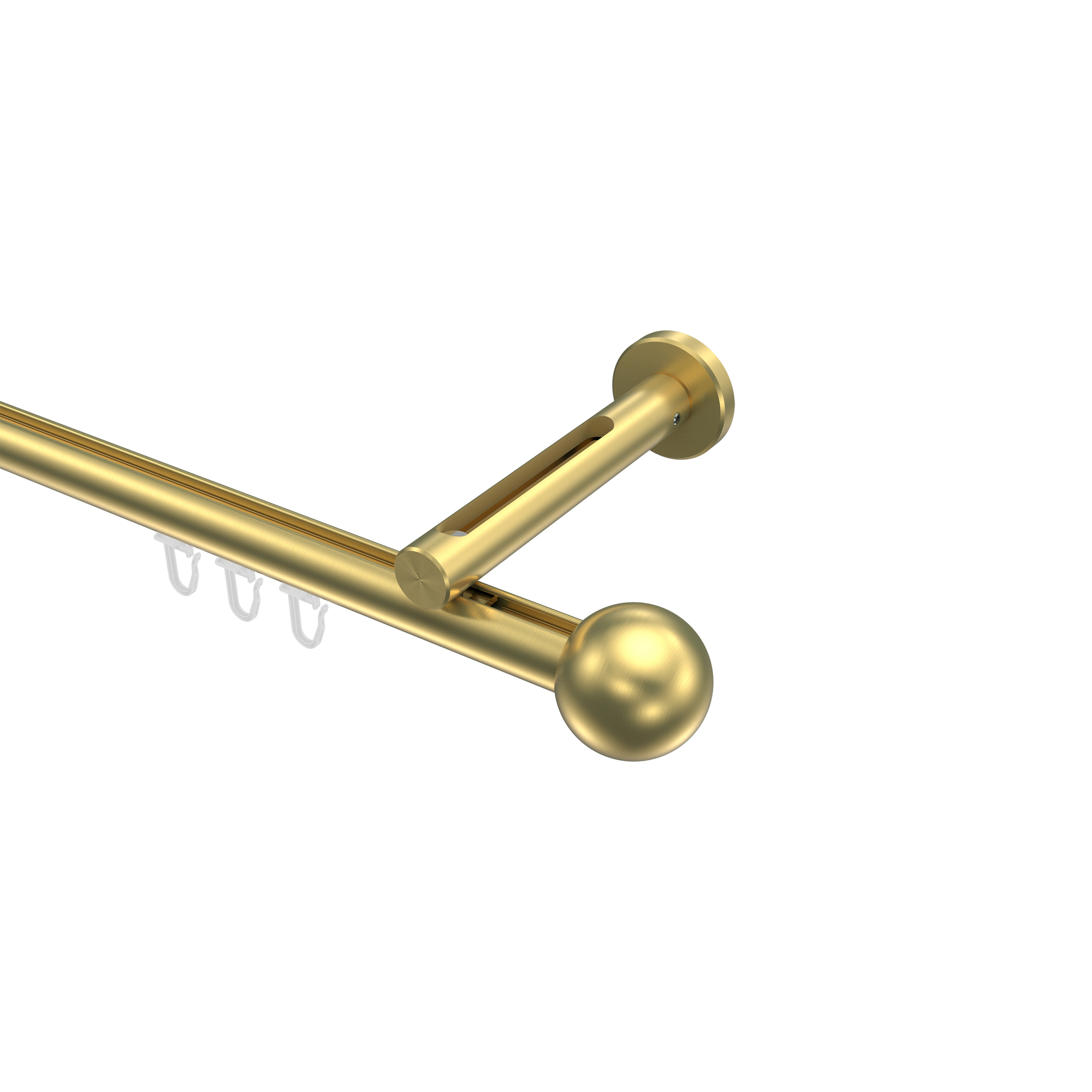 Innenlauf-Gardinenstange Messing-Optik, Aluminium / Metall 20 mm Ø Siteno Luino Innenlauf-Gardinenstange Messing-Optik, Aluminium / Metall 20 mm Ø Siteno Luino