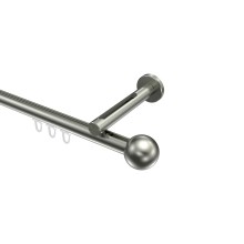 Innenlauf-Gardinenstange Edelstahl-Optik, Aluminium / Metall 20 mm Ø Siteno Luino Innenlauf-Gardinenstange Edelstahl-Optik, Aluminium / Metall 20 mm Ø Siteno Luino