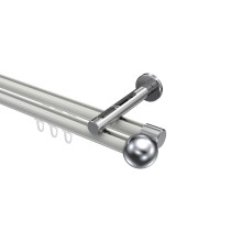 Innenlaufstange Weiß / Chrom, Aluminium / Metall 20 mm Ø Siteno Luino, doppelläufig Innenlaufstange Weiß / Chrom, Aluminium / Metall 20 mm Ø Siteno Luino, doppelläufig