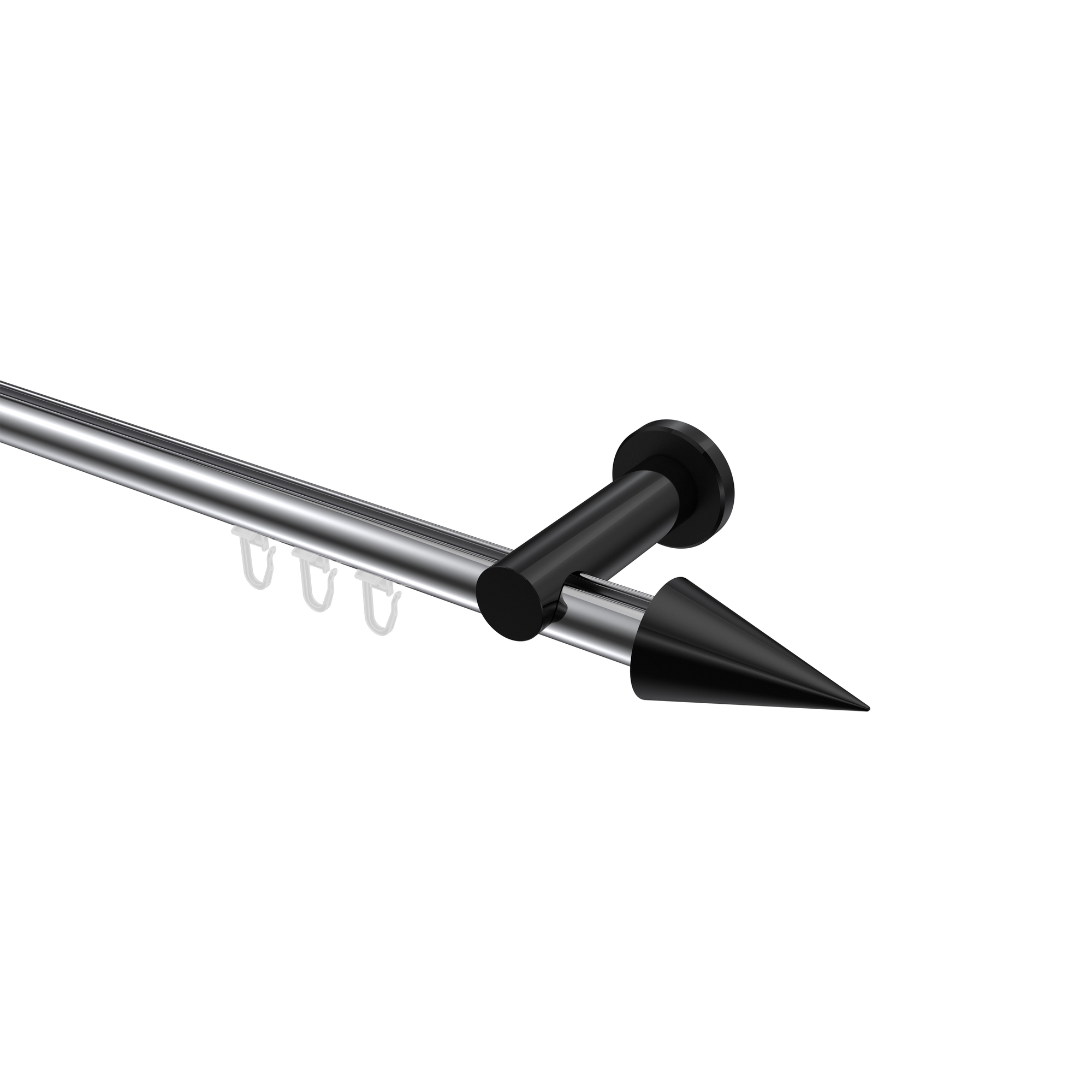 Innenlaufstangen Chrom / Schwarz, Aluminium / Metall 20 mm Ø Platon Savio Innenlaufstangen Chrom / Schwarz, Aluminium / Metall 20 mm Ø Platon Savio