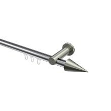 Innenlauf-Gardinenstange Chrom / Edelstahl-Optik, Aluminium / Metall 20 mm Ø Platon Savio Innenlauf-Gardinenstange Chrom / Edelstahl-Optik, Aluminium / Metall 20 mm Ø Platon Savio