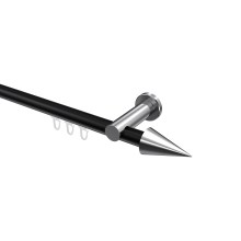 Innenlauf-Vorhangstangen Schwarz / Chrom, Aluminium / Metall 20 mm Ø Platon Savio Innenlauf-Vorhangstangen Schwarz / Chrom, Aluminium / Metall 20 mm Ø Platon Savio