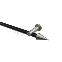 Innenlaufstangen Schwarz / Edelstahl-Optik, Aluminium / Metall 20 mm Ø Platon Savio Innenlaufstangen Schwarz / Edelstahl-Optik, Aluminium / Metall 20 mm Ø Platon Savio