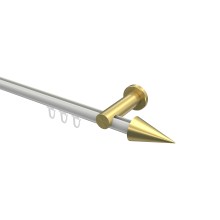 Innenlaufstange Weiß / Messing-Optik, Aluminium / Metall 20 mm Ø Platon Savio Innenlaufstange Weiß / Messing-Optik, Aluminium / Metall 20 mm Ø Platon Savio