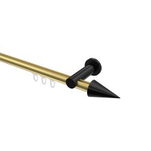 Innenlaufstange Messing-Optik / Schwarz, Aluminium / Metall 20 mm Ø Platon Savio Innenlaufstange Messing-Optik / Schwarz, Aluminium / Metall 20 mm Ø Platon Savio