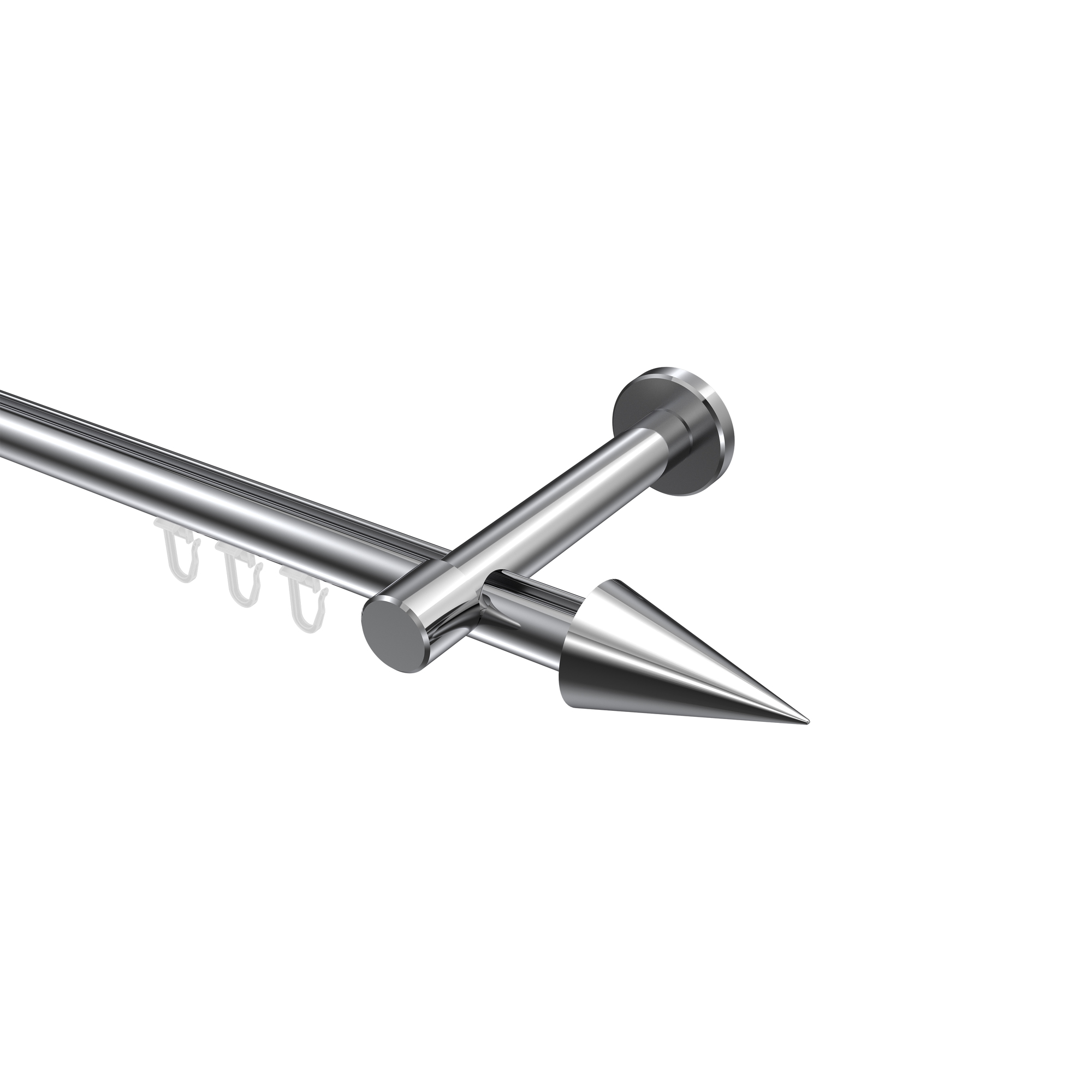 Innenlauf-Vorhangstange Chrom, Aluminium / Metall 20 mm Ø Prestige Savio Innenlauf-Vorhangstange Chrom, Aluminium / Metall 20 mm Ø Prestige Savio