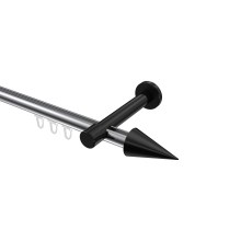 Innenlaufstange Chrom / Schwarz, Aluminium / Metall 20 mm Ø Prestige Savio Innenlaufstange Chrom / Schwarz, Aluminium / Metall 20 mm Ø Prestige Savio