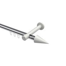 Innenlauf-Vorhangstangen Chrom / Weiß, Aluminium / Metall 20 mm Ø Prestige Savio Innenlauf-Vorhangstangen Chrom / Weiß, Aluminium / Metall 20 mm Ø Prestige Savio