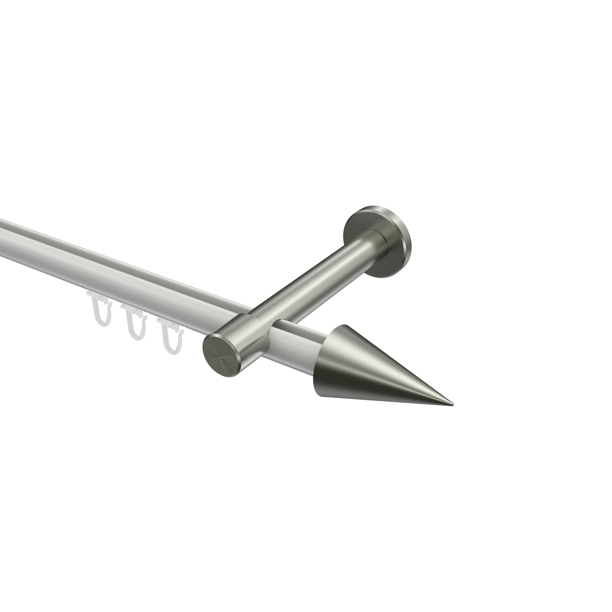 Innenlauf-Gardinenstangen Weiß / Edelstahl-Optik, Aluminium / Metall 20 mm Ø Prestige Savio Innenlauf-Gardinenstangen Weiß / Edelstahl-Optik, Aluminium / Metall 20 mm Ø Prestige Savio