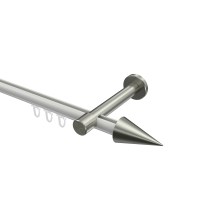 Innenlauf-Gardinenstangen Weiß / Edelstahl-Optik, Aluminium / Metall 20 mm Ø Prestige Savio Innenlauf-Gardinenstangen Weiß / Edelstahl-Optik, Aluminium / Metall 20 mm Ø Prestige Savio