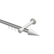 Innenlaufstange Silbergrau / Weiß, Aluminium / Metall 20 mm Ø Prestige Savio Innenlaufstange Silbergrau / Weiß, Aluminium / Metall 20 mm Ø Prestige Savio