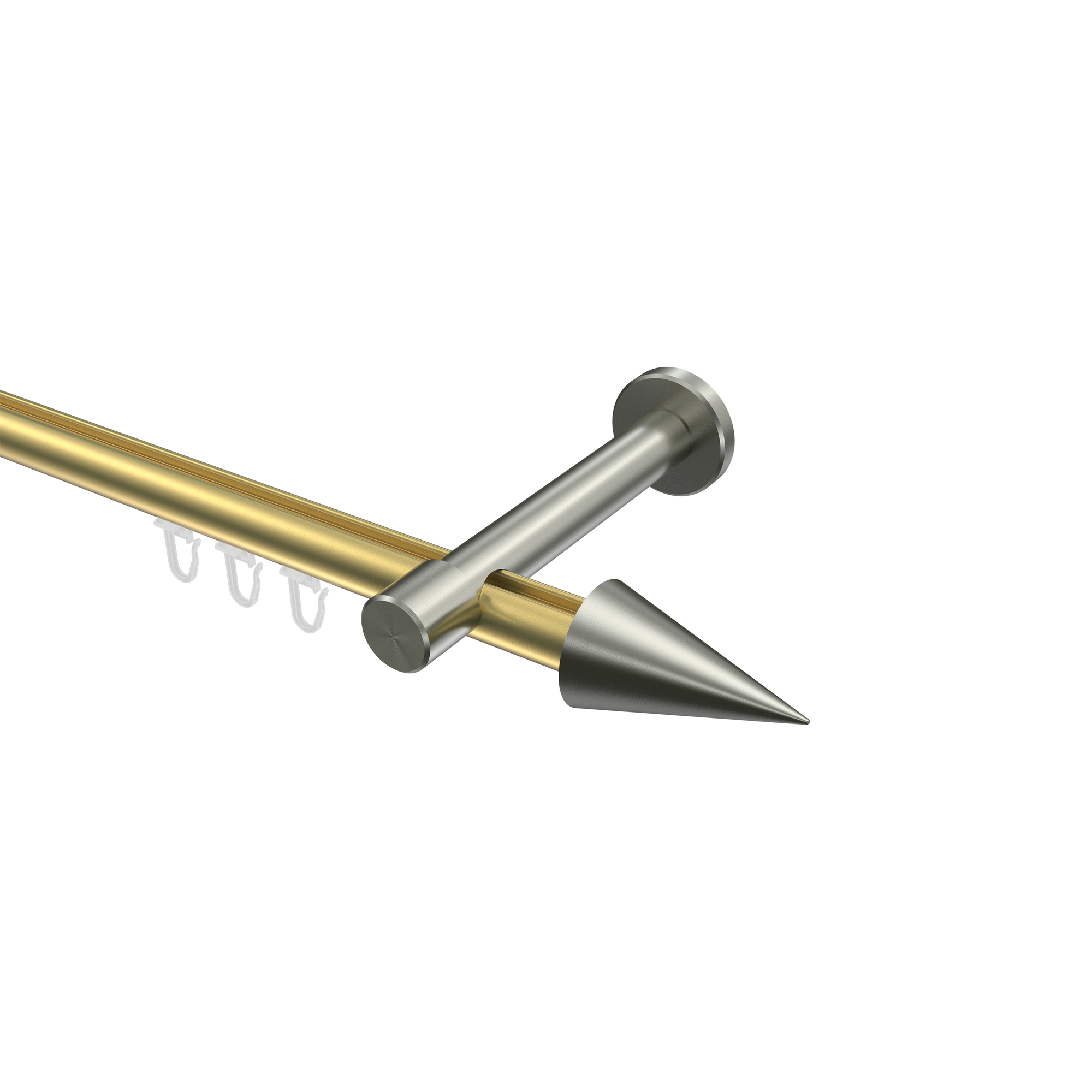 Gardinenstangen mit Innenlauf Messing-Optik / Edelstahl-Optik 20 mm Ø Prestige Savio Gardinenstangen mit Innenlauf Messing-Optik / Edelstahl-Optik 20 mm Ø Prestige Savio