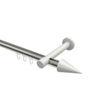 Innenlauf-Vorhangstangen Edelstahl-Optik / Weiß, Aluminium / Metall 20 mm Ø Prestige Savio Innenlauf-Vorhangstangen Edelstahl-Optik / Weiß, Aluminium / Metall 20 mm Ø Prestige Savio