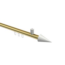 Innenlaufstange (Deckenbefestigung) Messing-Optik / Weiß, Aluminium / Metall 20 mm Ø Sonius Savio Innenlaufstange (Deckenbefestigung) Messing-Optik / Weiß, Aluminium / Metall 20 mm Ø Sonius Savio