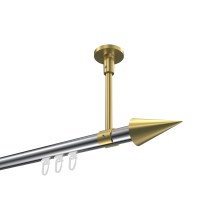 Innenlauf-Vorhangstange (Deckenmontage) Chrom / Messing-Optik, Aluminium / Metall 20 mm Ø Sonette Savio Innenlauf-Vorhangstange (Deckenmontage) Chrom / Messing-Optik, Aluminium / Metall 20 mm Ø Sonette Savio