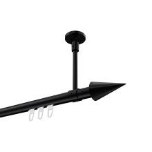 Innenlauf-Gardinenstange (Deckenmontage) Schwarz, Aluminium / Metall 20 mm Ø Sonette Savio Innenlauf-Gardinenstange (Deckenmontage) Schwarz, Aluminium / Metall 20 mm Ø Sonette Savio