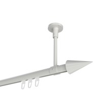 Innenlauf-Gardinenstange (Deckenmontage) Weiß, Aluminium / Metall 20 mm Ø Sonette Savio Innenlauf-Gardinenstange (Deckenmontage) Weiß, Aluminium / Metall 20 mm Ø Sonette Savio