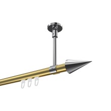 Innenlaufstange (Deckenanbringung) Messing-Optik / Chrom, Aluminium / Metall 20 mm Ø Sonette Savio Innenlaufstange (Deckenanbringung) Messing-Optik / Chrom, Aluminium / Metall 20 mm Ø Sonette Savio