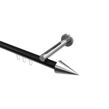 Innenlaufstange Schwarz / Chrom, Aluminium / Metall 20 mm Ø Siteno Savio Innenlaufstange Schwarz / Chrom, Aluminium / Metall 20 mm Ø Siteno Savio