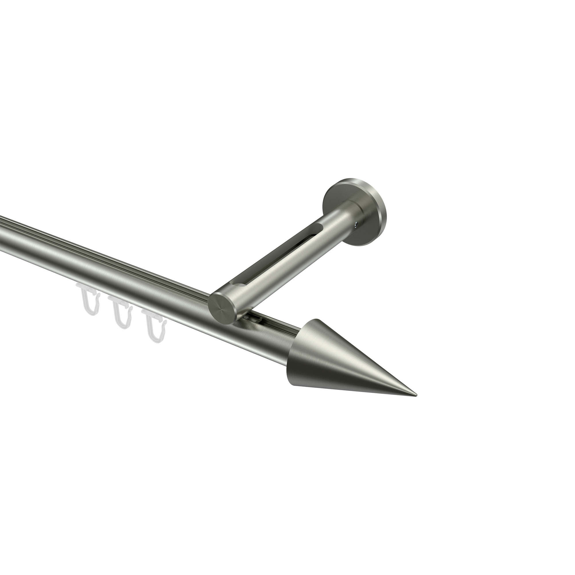 Innenlauf-Gardinenstange Edelstahl-Optik, Aluminium / Metall 20 mm Ø Siteno Savio Innenlauf-Gardinenstange Edelstahl-Optik, Aluminium / Metall 20 mm Ø Siteno Savio