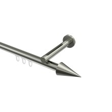 Innenlauf-Gardinenstange Edelstahl-Optik, Aluminium / Metall 20 mm Ø Siteno Savio Innenlauf-Gardinenstange Edelstahl-Optik, Aluminium / Metall 20 mm Ø Siteno Savio